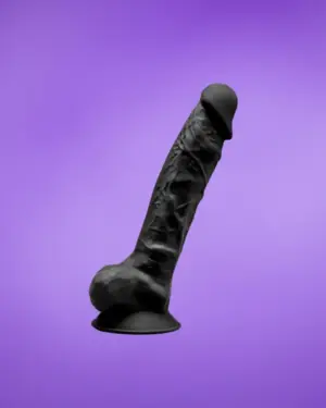 Silexd - Élethű műpénisz (fekete) - 21,5cm