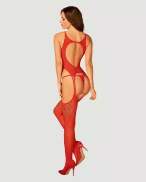 Obsessive N122 - Harisnyaoverál (piros) S/M/L - Image 4