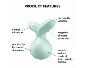 Satisfyer Viva la Vulva 3 - Akkus, vízálló csiklóvibrátor (menta) - Image 5