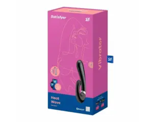 Satisfyer Heat Wave - Okos, melegítő, karos vibrátor (fekete) - Image 4