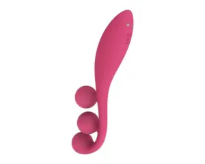 Satisfyer Tri Ball 1 - Akkus, multifunkciós vibrátor (piros) - Image 3