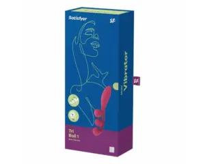 Satisfyer Tri Ball 1 - Akkus, multifunkciós vibrátor (piros) - Image 6