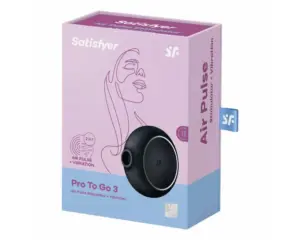 Satisfyer Pro To Go 3 - Akkus, léghullámos csiklóizgató vibrátor (fekete) - Image 6