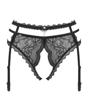 Obsessive Pearlove - Nyitott harisnyakötő (fekete) - Image 5