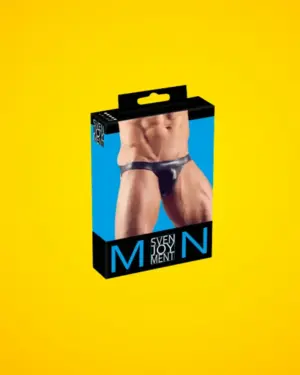 Fényes minimál alsó férfiaknak (fekete) L