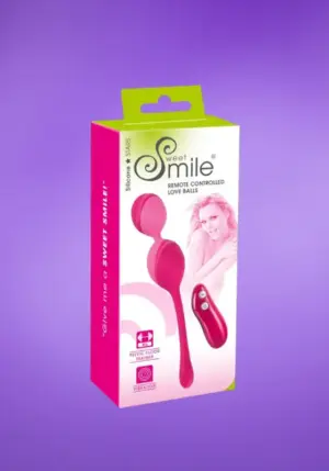 SMILE Love Balls - 82g-os, akkus, rádiós vibrációs tojás (pink)