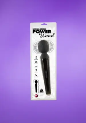 You2Toys Power Wand - Akkus, masszírozó vibrátor (fekete)