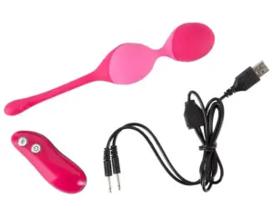 SMILE Love Balls - 82g-os, akkus, rádiós vibrációs tojás (pink) - Image 5