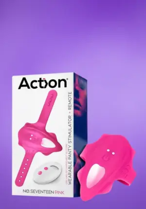 Action No. Seventeen Panty - Távirányítós bugyiba helyezhető stimulátor (pink)