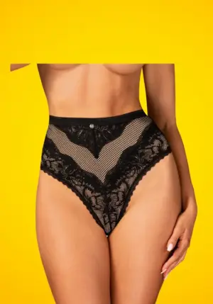 Obsessive Olvidia - Fekete magas állású bugyi XS/S