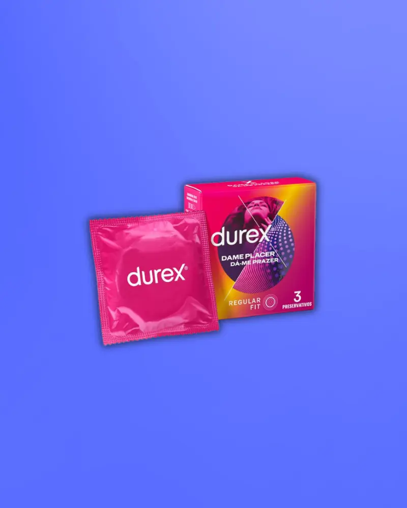 Durex Dame Placer - Bordázott óvszer (3 db)