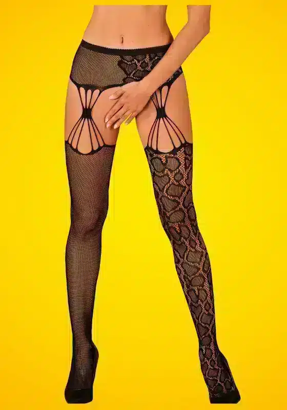 Obsessive S821 - Harisnyatartós nyitott harisnya S/M/L