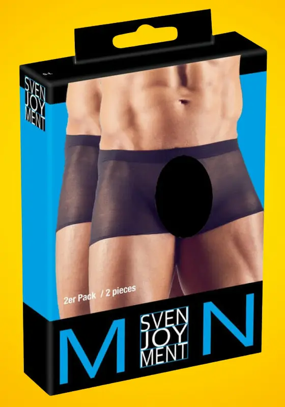 Svenjoyment - áttetsző boxer szett - fekete (2 részes) S-L