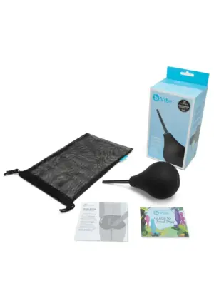 B-vibe Enema - Análmosó szárítózsákkal (fekete) - Image 2