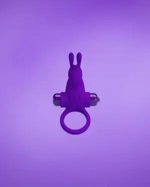 Pretty Love - Rezgős nyuszis péniszgyűrű (lila)