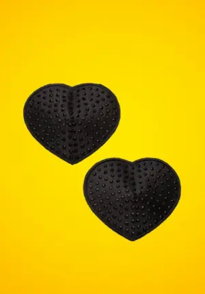 Calexotics - Szív alakú mellbimbó tapasz (fekete)