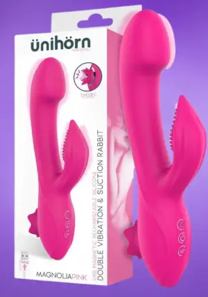 Ünihörn Magnoliapink - Akkus csiklókaros vibrátor szívófuncióval (pink)