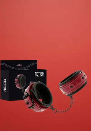 Fetish Submissive - Bilincs lánccal (bordó)