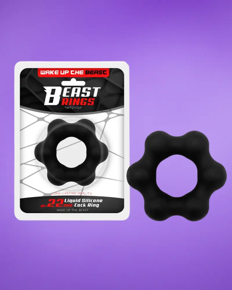 Beast Rings 22 mm - Péniszgyűrű (fekete)
