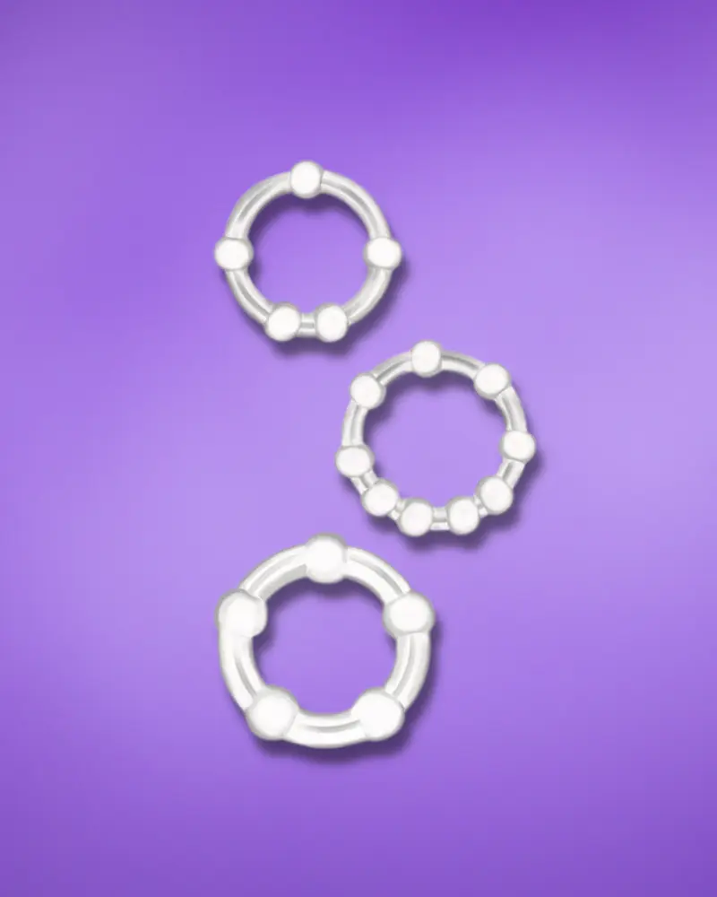 Beast Rings - Péniszgyűrű szett (áttetsző) - 3db