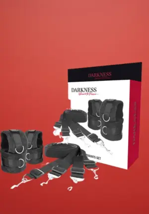 Darkness - Ágyhoz kötöző szett (fekete)