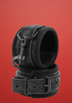 Darkness - Csipkés csuklóbilincs (fekete)