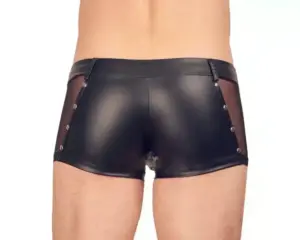 Svenjoyment - Áttetsző oldalbetétes, cipzáros boxer (fekete) - Image 3