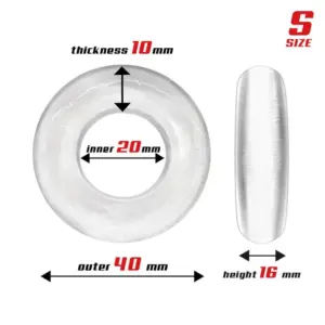 Beast Rings Round Set - Péniszgyűrű szett (átlátszó) - Image 3