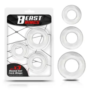 Beast Rings Round Set - Péniszgyűrű szett (átlátszó) - Image 2
