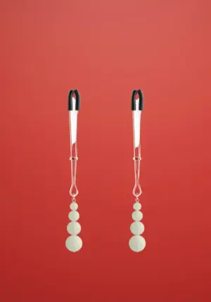 Bound G2 - Mellbimbó csipesz sötétben világító gyöngyökkel (rosegold)