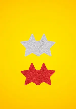 Nsnovelties - Bimbómatrica szett ( piros - ezüst csillag)