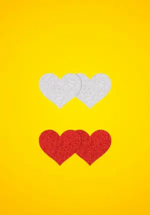 Nsnovelties - Bimbómatrica szett ( piros - ezüst szív)