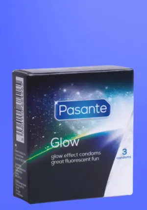 Pasante  Glow - Sötétben világító óvszer (3db)