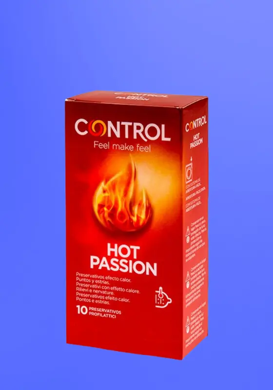 Control Hot Passion - Melegítő hatású óvszer (10 db)