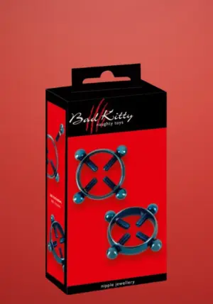 Bad Kitty - Csavaros mellbimbó ékszer (kör) - kék