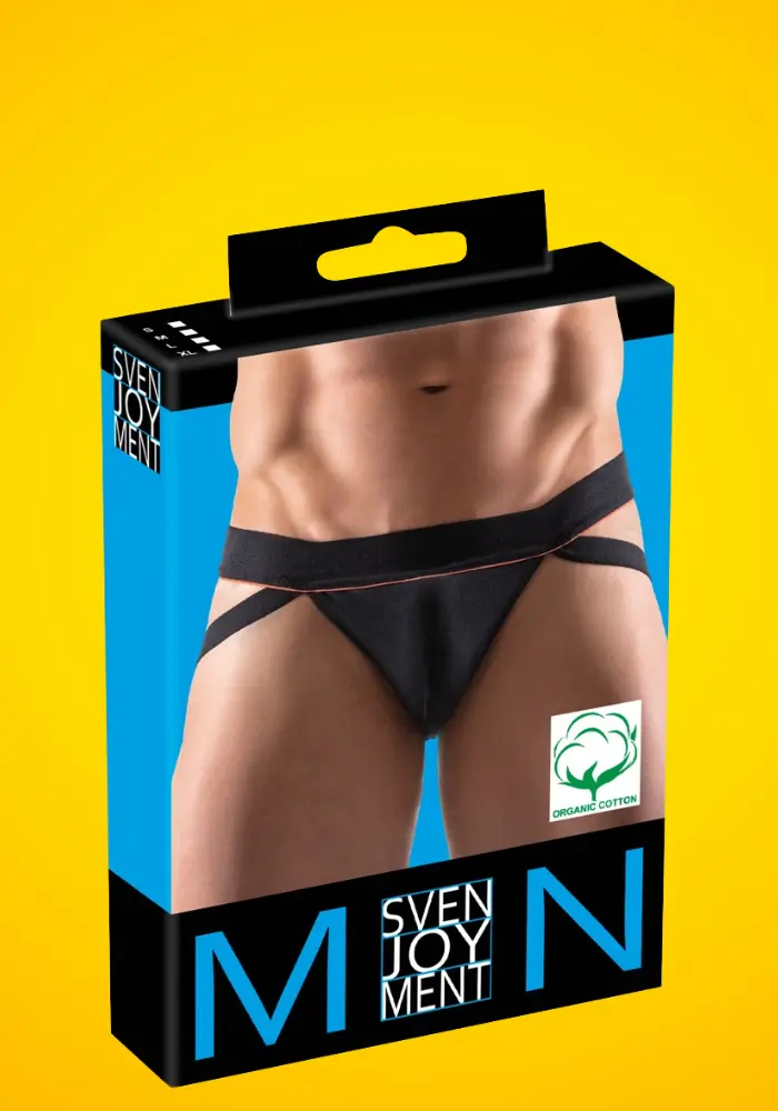 Svenjoyment Vincent - Hátul nyitott pántos férfi alsó (fekete)