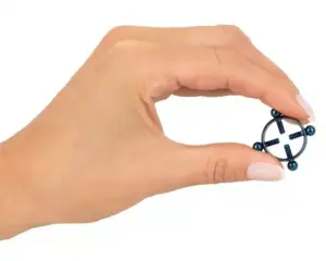 Bad Kitty - Csavaros mellbimbó ékszer (kör) - kék - Image 4