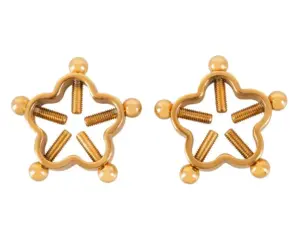 Bad Kitty - Csavaros mellbimbó ékszer (virág) - arany - Image 2