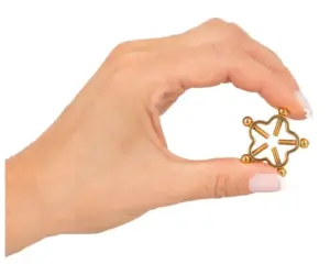 Bad Kitty - Csavaros mellbimbó ékszer (virág) - arany - Image 4