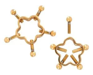 Bad Kitty - Csavaros mellbimbó ékszer (virág) - arany - Image 3