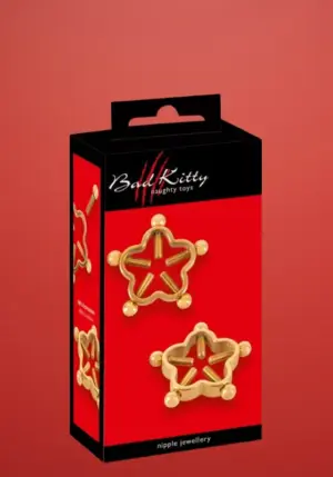 Bad Kitty - Csavaros mellbimbó ékszer (virág) - arany