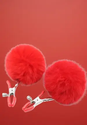 Latetobed - Mellcsipesz pom-ponnal (piros)