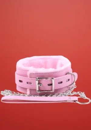 Latetobed - Bélelt nyakörv pórázzal (rózsaszín)