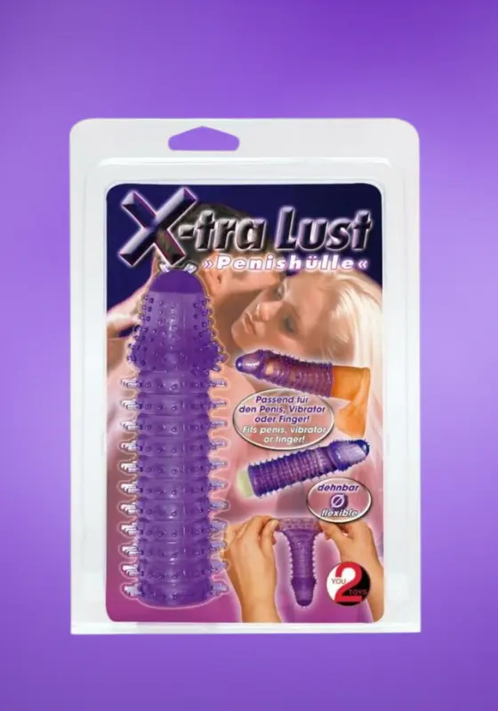 You2Toys - X-tra Lust rücskös péniszköpeny (lila)