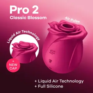Satisfyer Pro 2 Rose Classic - Akkus léghullámos csiklóizgató (piros) - Image 2