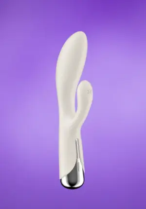 Satisfyer Spinning Rabbit 1 - Forgó csiklókaros vibrátor (bézs)