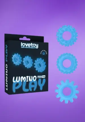 Lovetoy Lumino - Sötétben világító péniszgyűrű szett (3db)