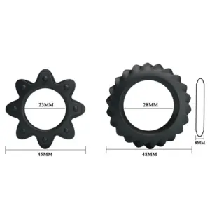 Baile - Péniszgyűrű szett (fekete) - 2db - Image 3