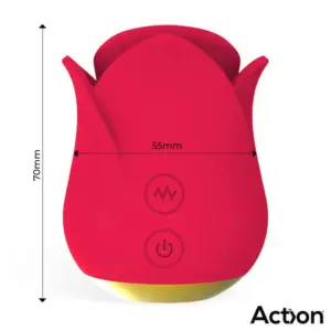 Action Meryl - Rózsa formájú csiklóizgató (piros) - Image 4