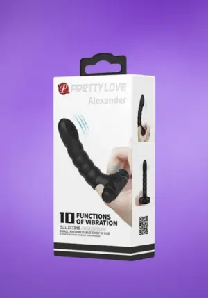 Pretty Love Alexander - szilikon, vízálló ujjvibrátor - 13 cm (fekete)